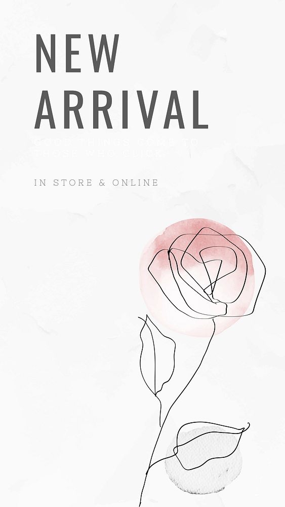 New arrival line art minimal online shopping social media ad