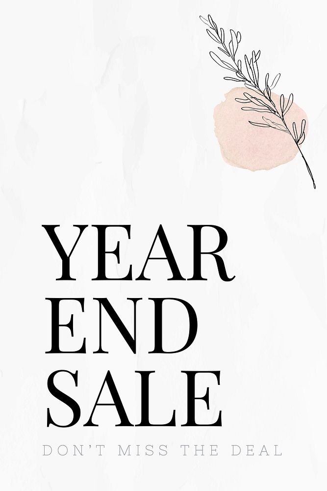 Sale online shopping advertisement with text year end sale