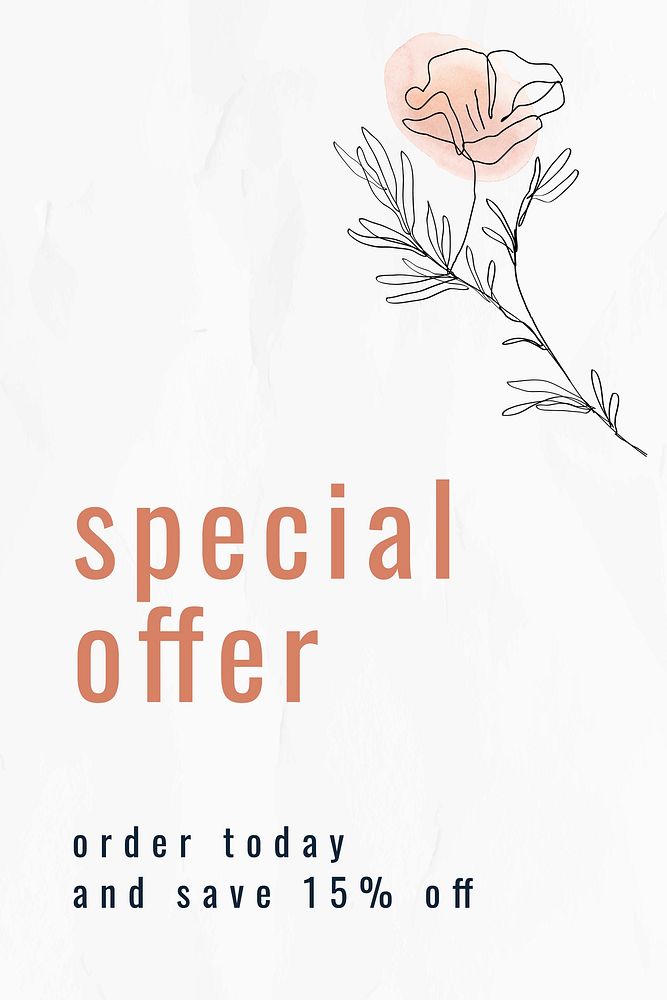 Sale template vector online shopping advertisement with text special offer