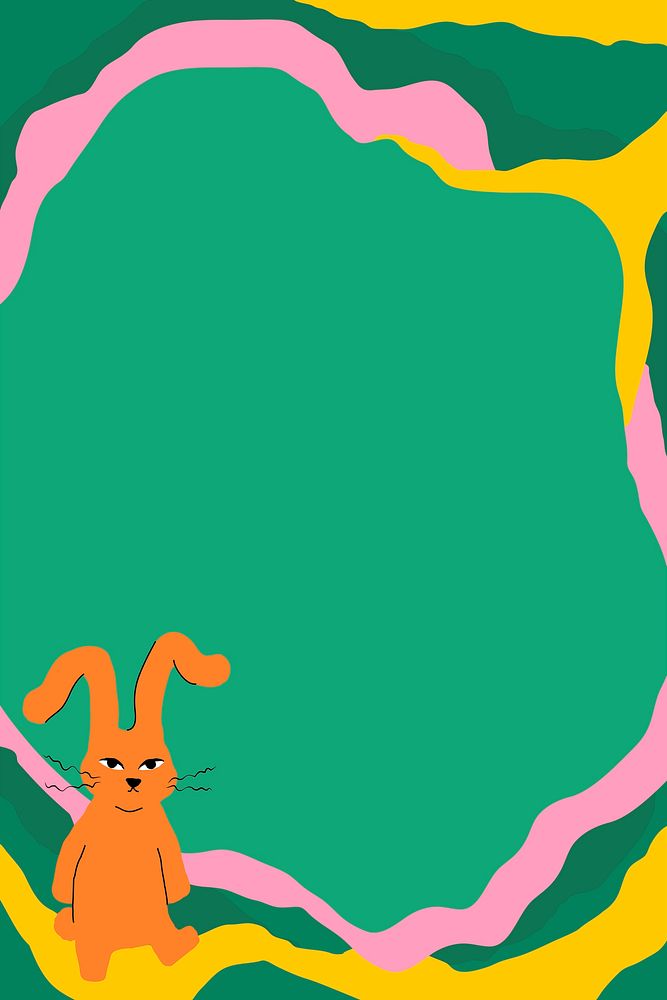 Bunny frame vector cute animal illustration