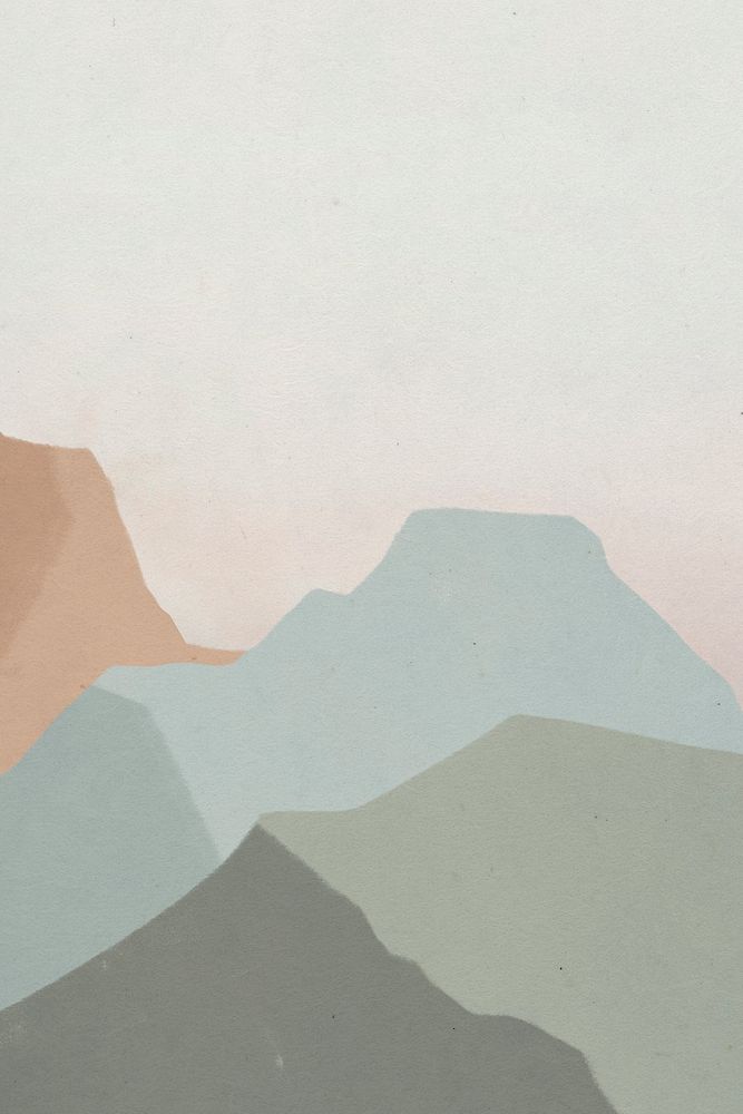 Background of green mountains landscape illustration
