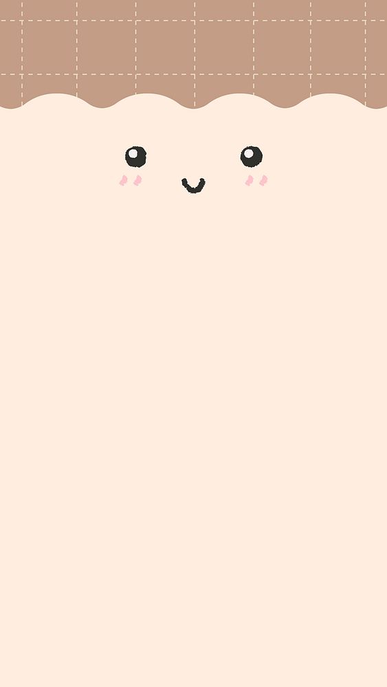 Emoticon wallpaper psd cute smiling face with copy space