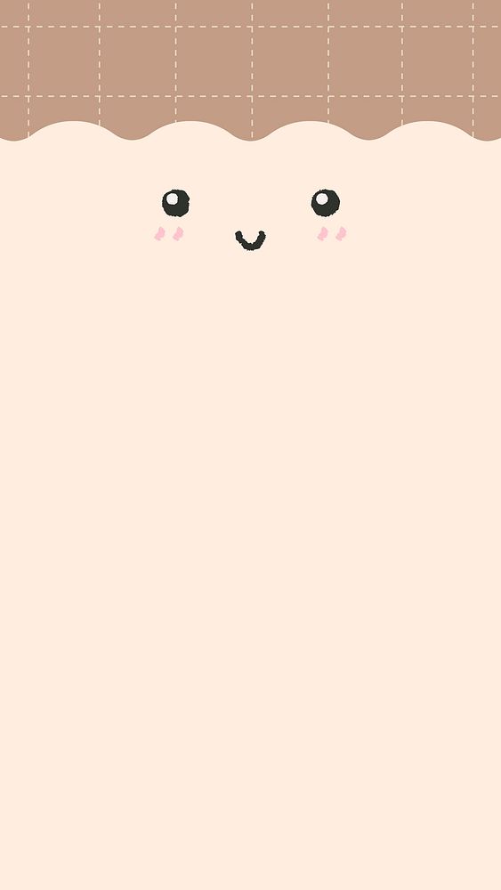 Emoticon wallpaper vector cute smiling face with copy space