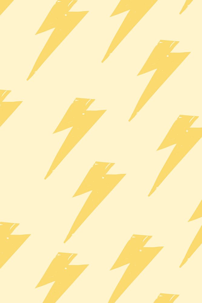 Thunder seamless pattern background vector in cute weather theme