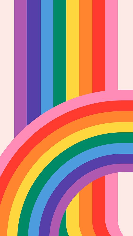LGBTQ rainbow pride vector lock screen wallpaper