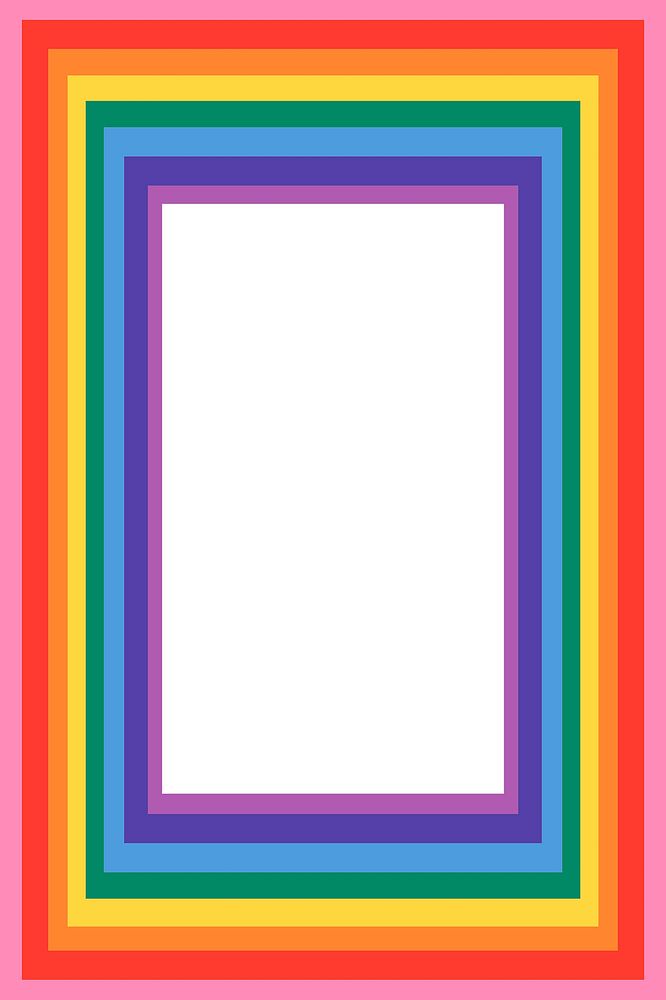 Rainbow frame psd for LGBTQ pride month