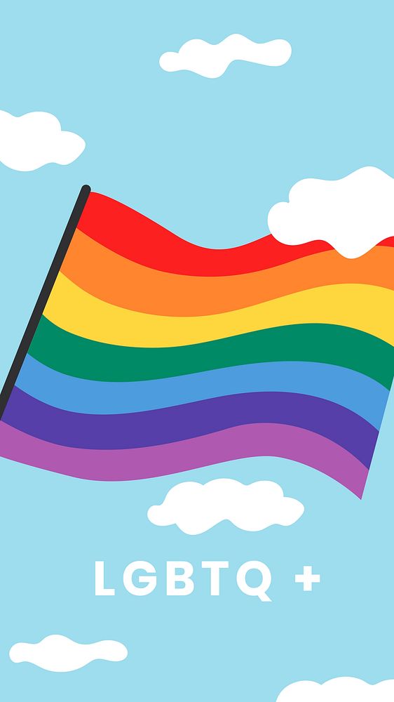 Rainbow flag template vector for LGBTQ rights