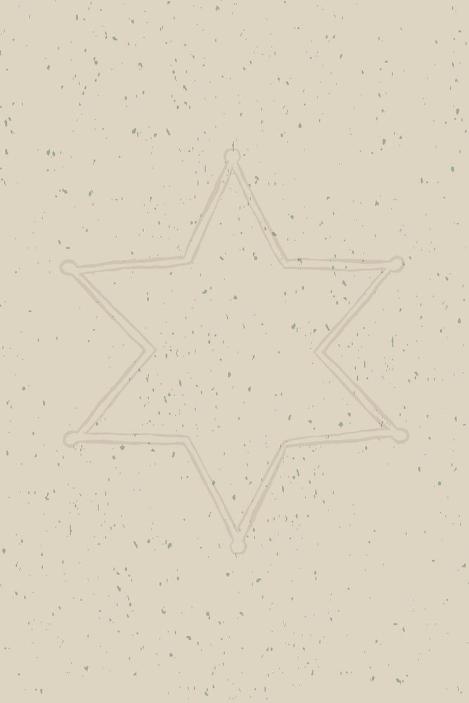 Vintage vector background with sheriff star badge in wild west theme