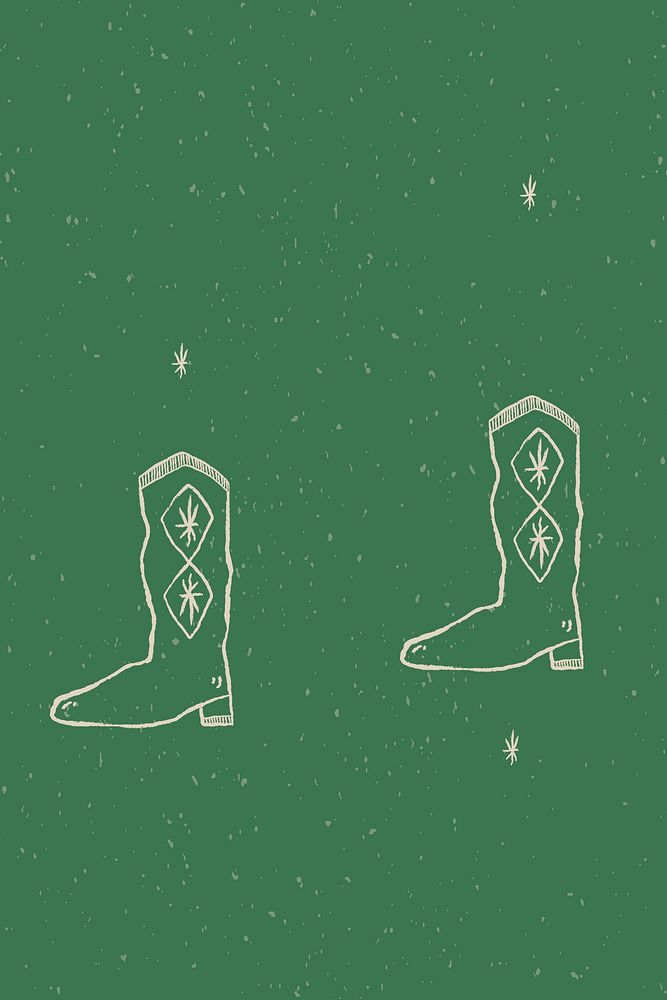 Cute cowboy boots background psd in rodeo theme