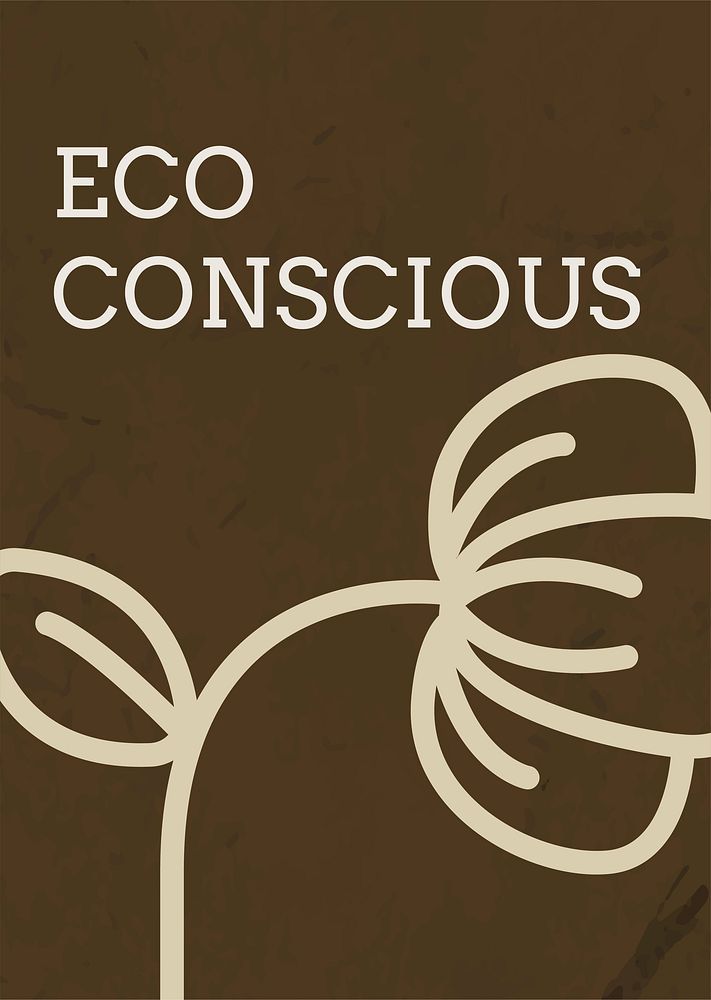 Eco conscious poster line art design