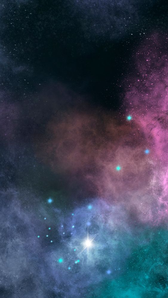 Colorful galaxy background with shiny stars
