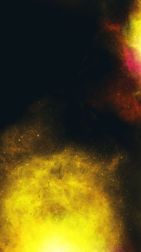 Abstract galaxy graphic in yellow