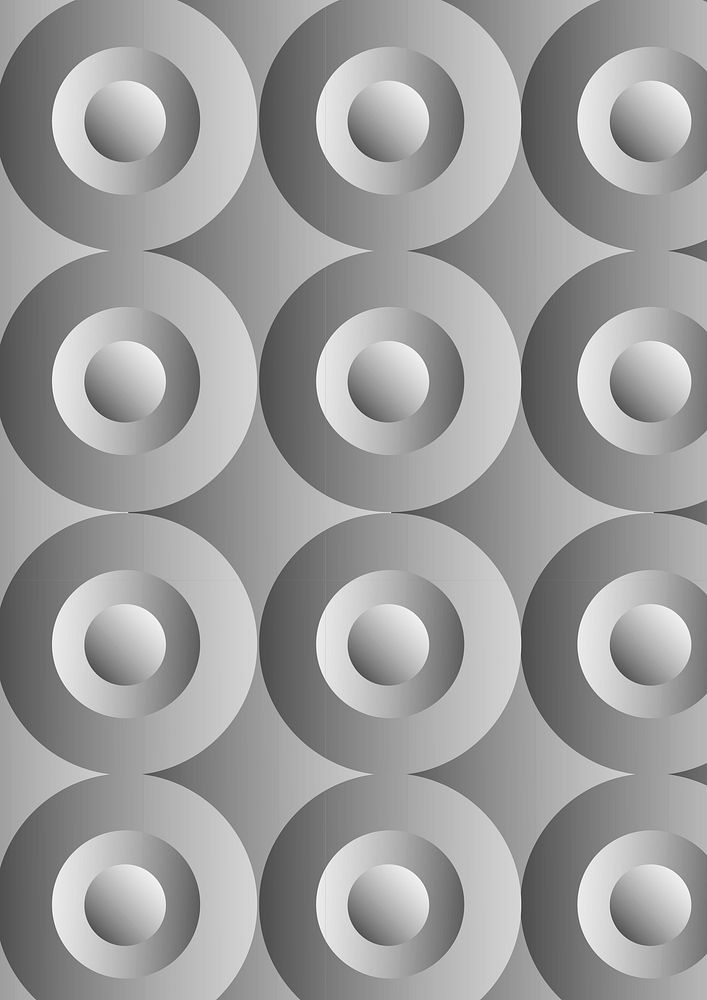 Circle 3D geometric pattern grey background in simple style