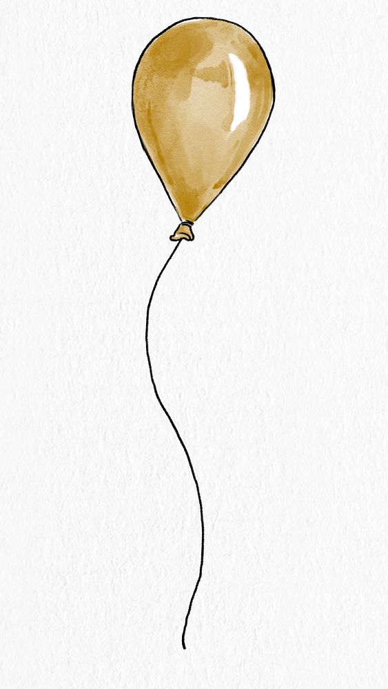 Party balloon vector hand drawn design element