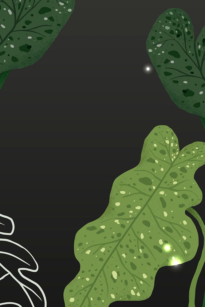 Background green leaf botanical illustration