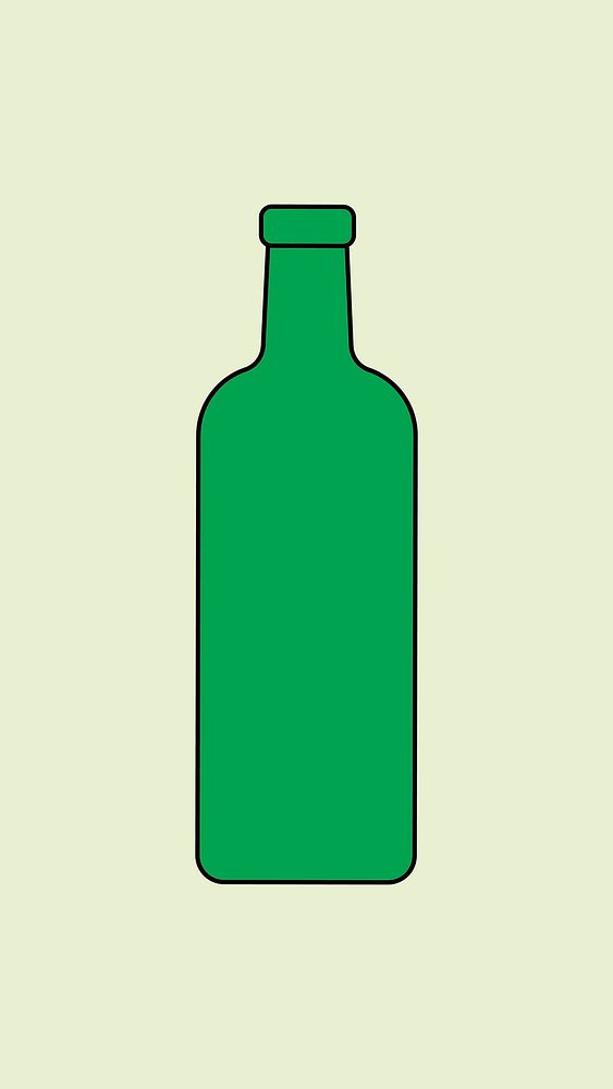Bottle illustration, zero waste awareness