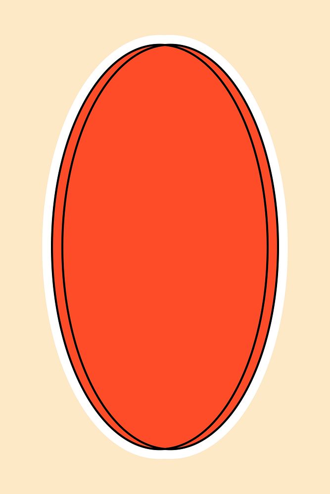 Frame sticker vector red round label illustration