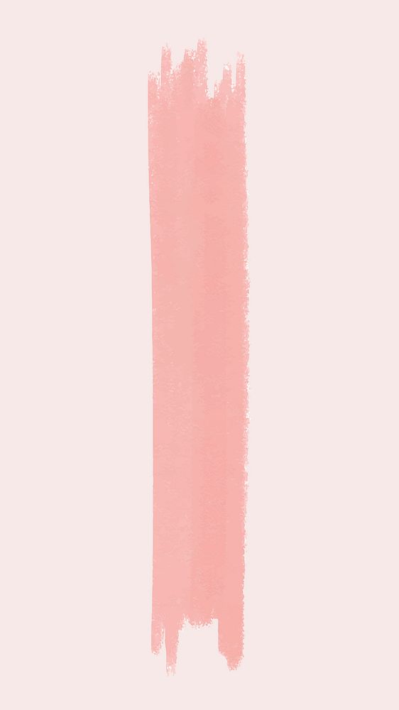 Pink brush stroke element vector