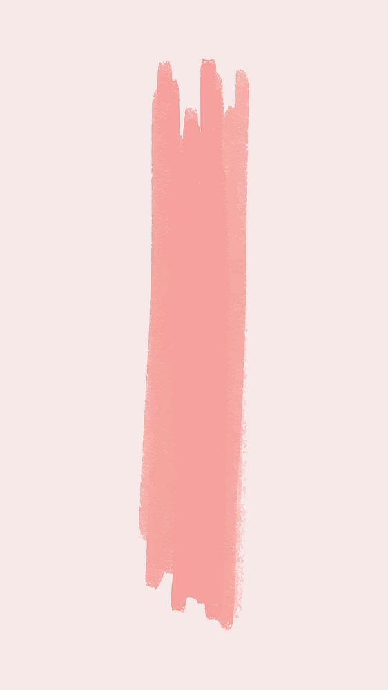 Cute pink ink brush stroke in pink background