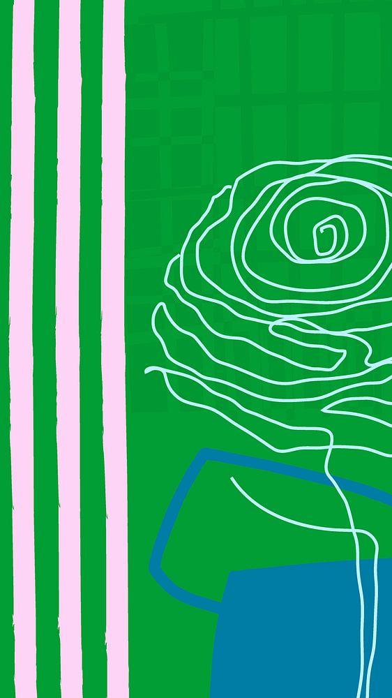 Rose background in green vector