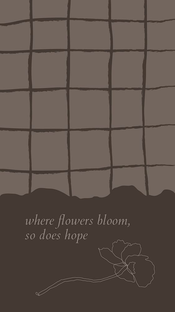Flower wallpaper in brown color, where flower bloom so does hope