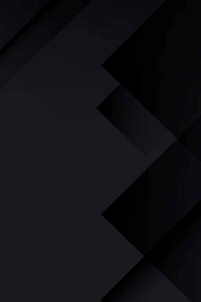 Black mobile background, geometric pattern design vector
