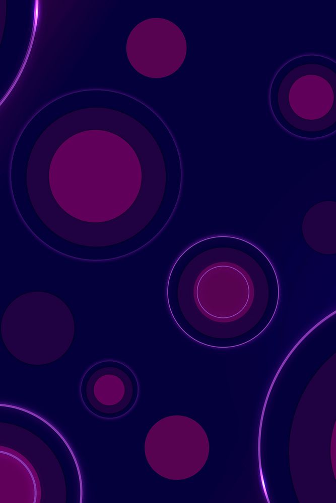 Retro background, phone wallpaper geometric circle design vector