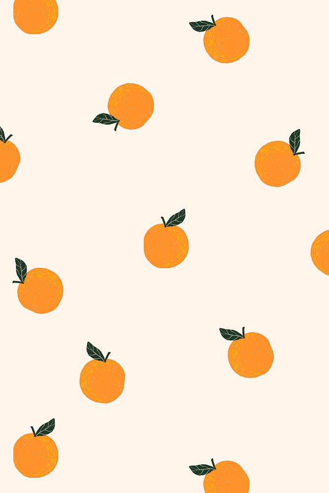 Orange pattern background vector, cute | Premium Vector - rawpixel