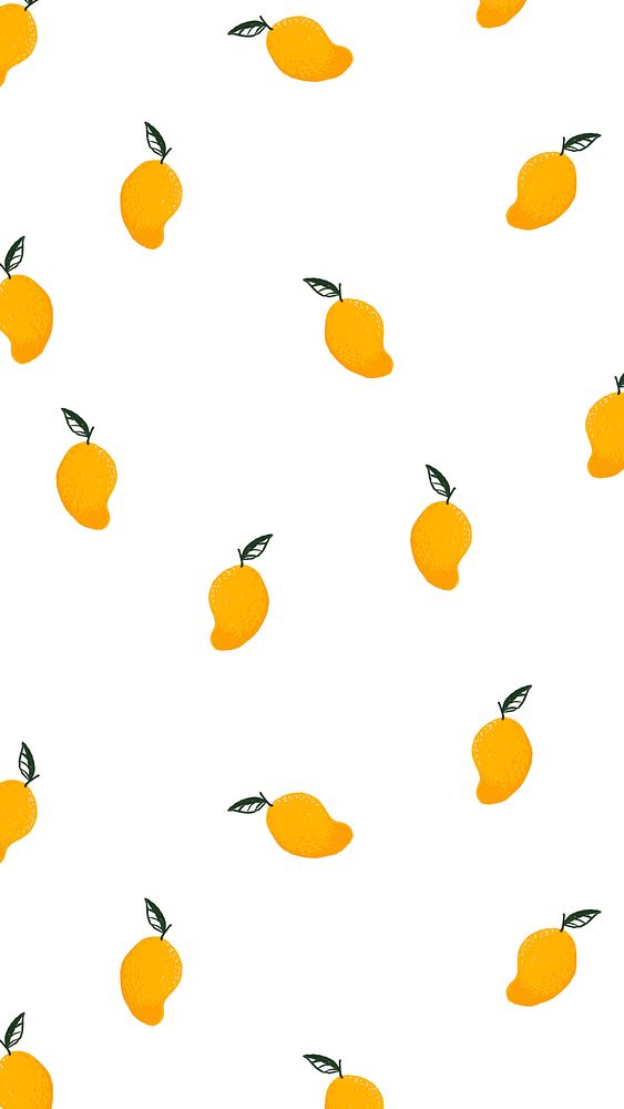 Mango mobile wallpaper, iPhone background, cute summer vector