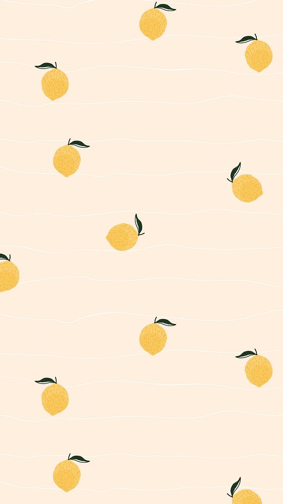 Lemon iPhone wallpaper, cute mobile background