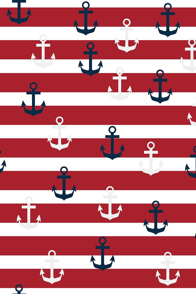 Anchor pattern background, cute sailor design