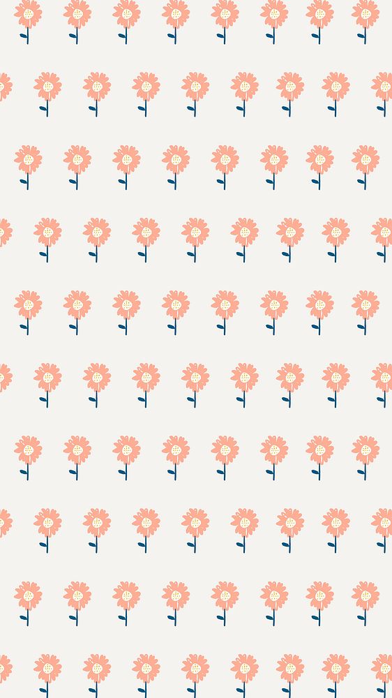Flower iPhone wallpaper, cute mobile background