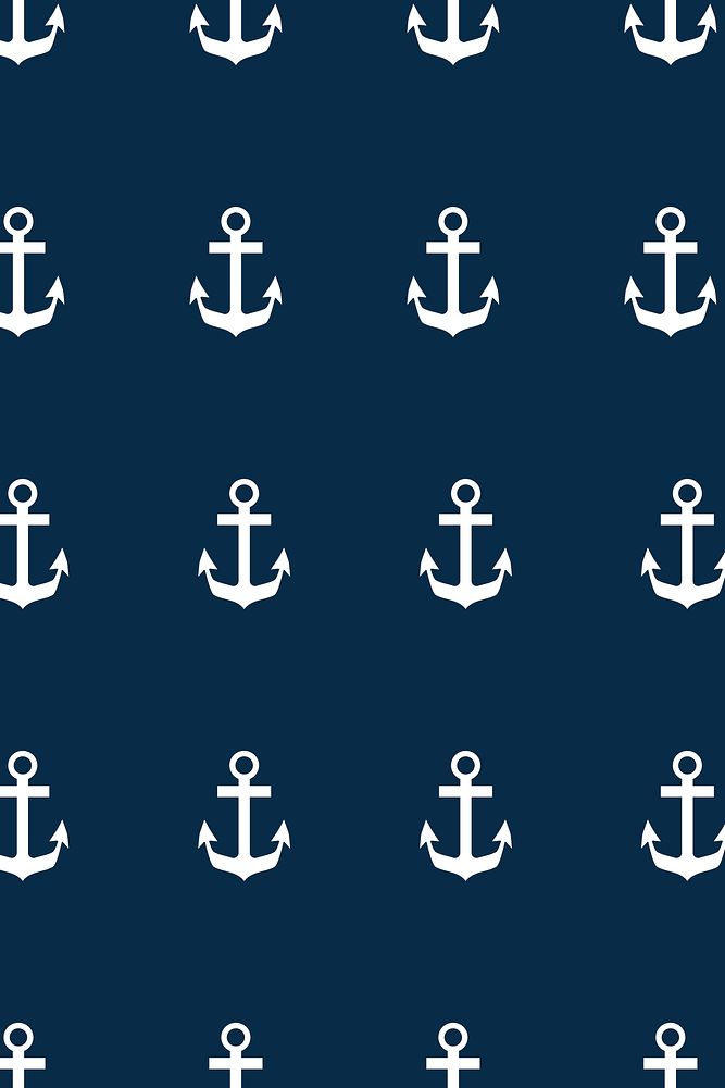 Anchor seamless pattern background vector