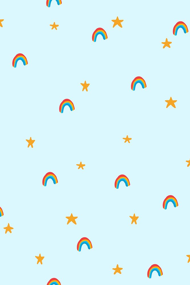 Rainbow seamless pattern background vector