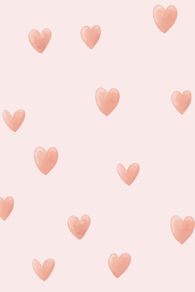 Heart background, cute pattern wallpaper design