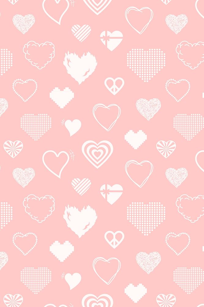 Heart pattern, Valentine day background vector
