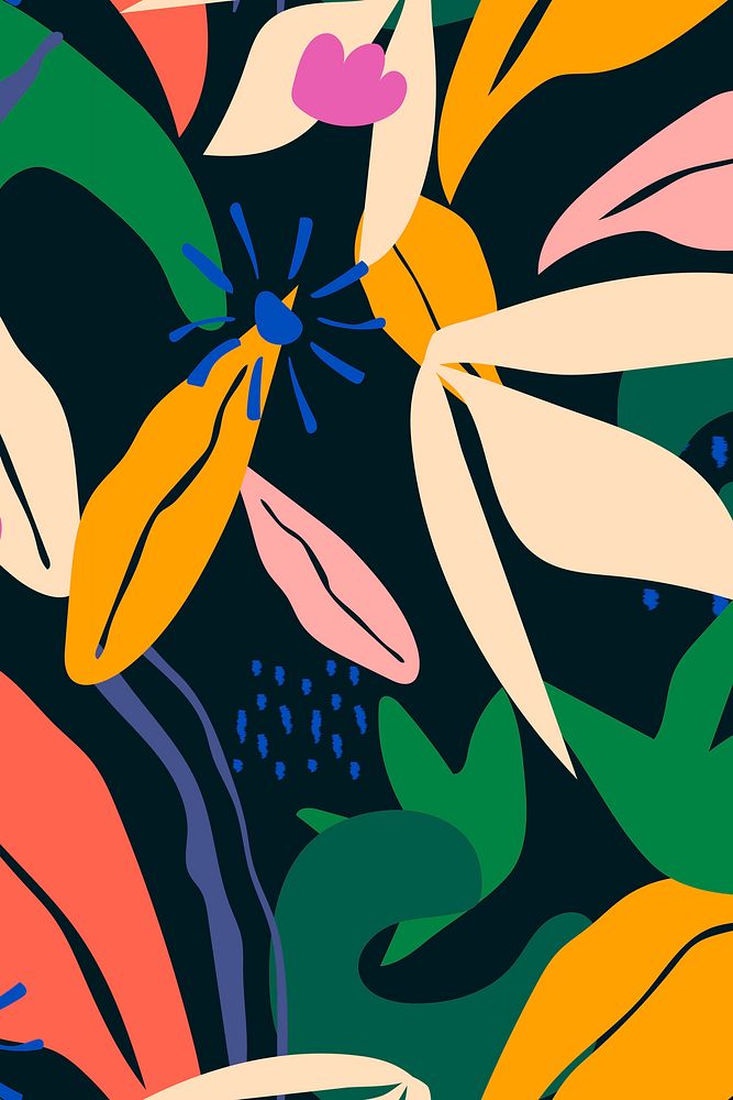 Colorful background, tropical leaf design