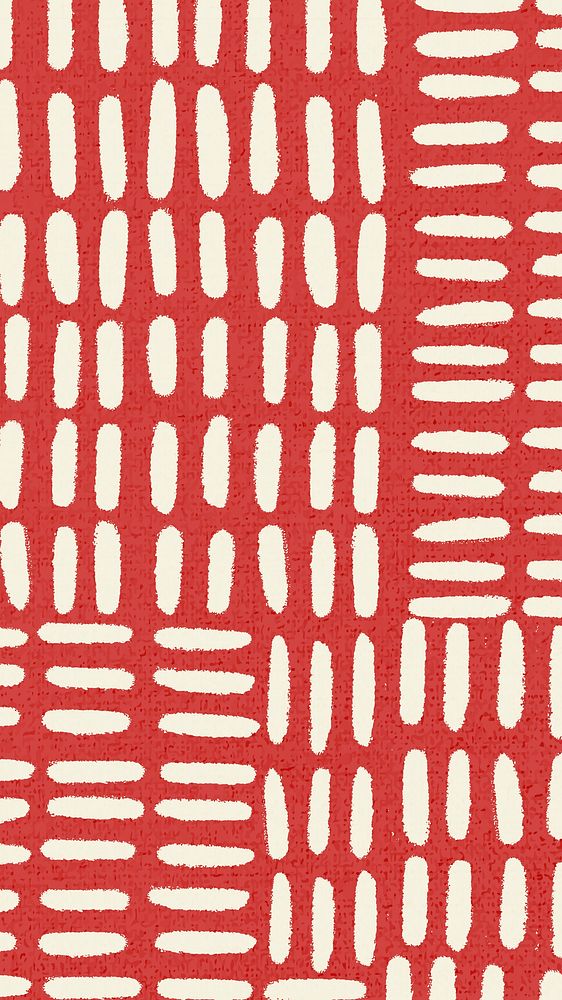 Ethnic mobile wallpaper, fabric vintage background in red