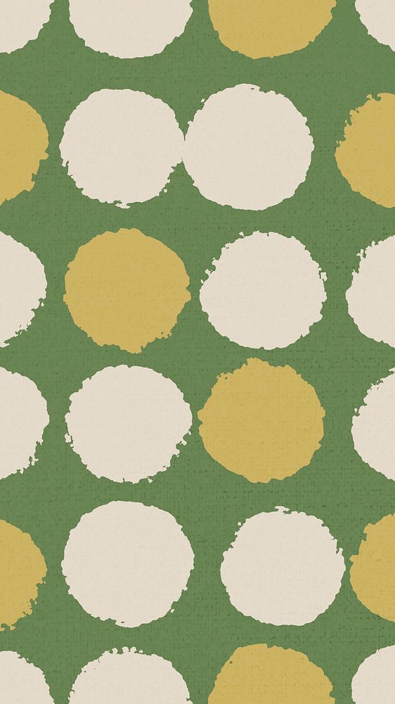 Geometric mobile wallpaper, fabric pattern iPhone background vector in green