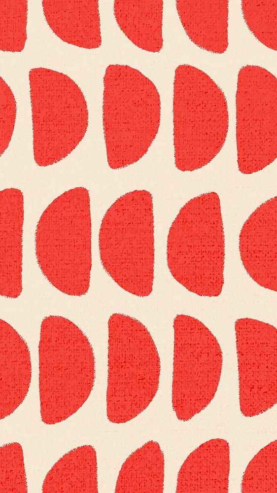 Geometric ethnic iPhone wallpaper, fabric pattern desktop background in red