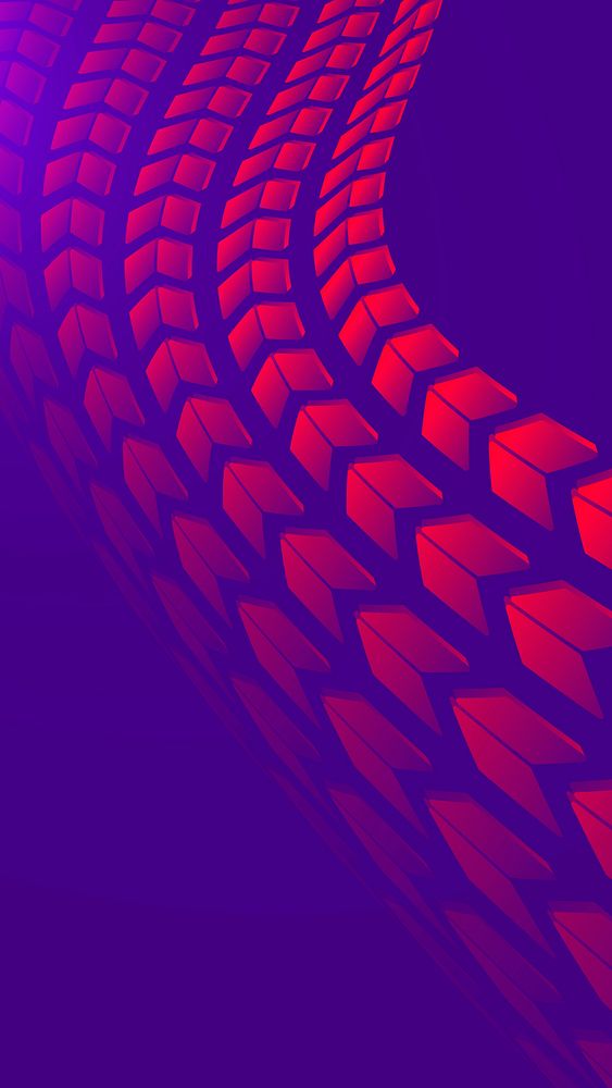Arrow phone wallpaper, technology gradient purple background vector