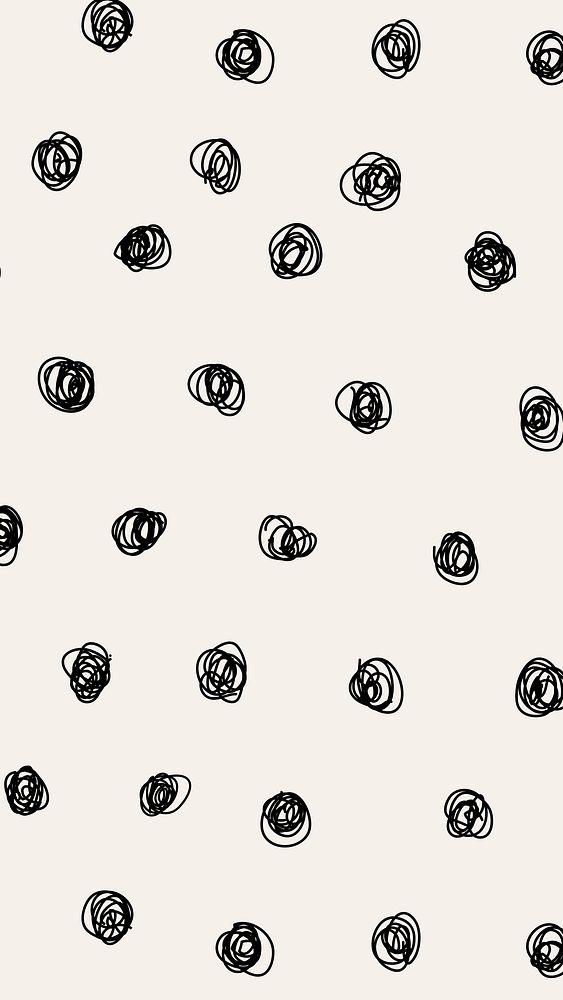 Mobile wallpaper, polka dot doodle pattern vector