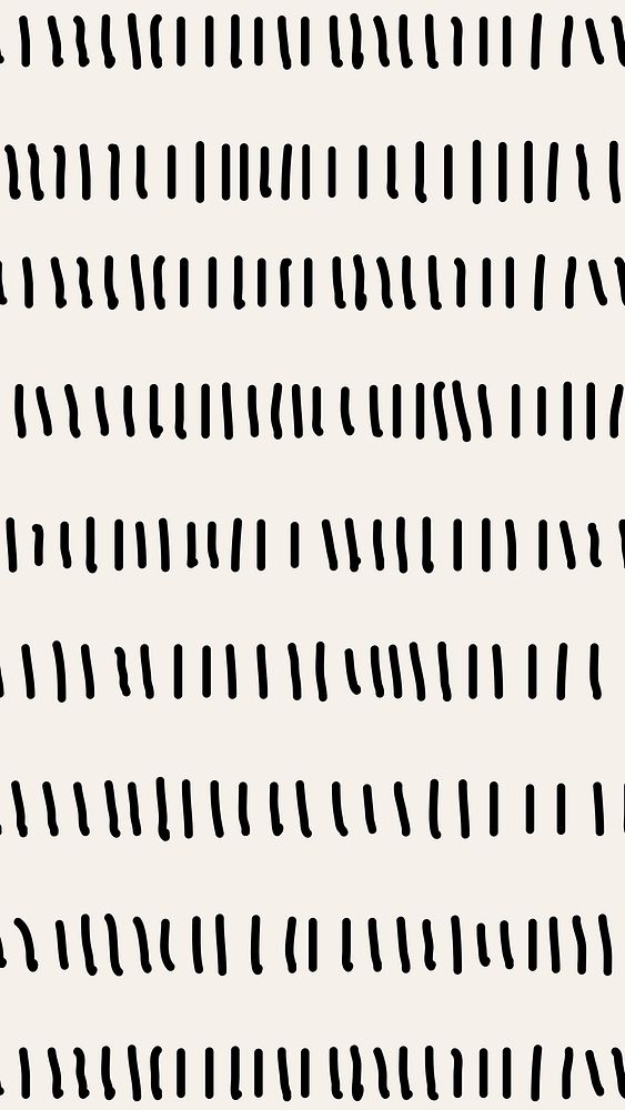 Doodle iPhone wallpaper, black lined pattern design vector