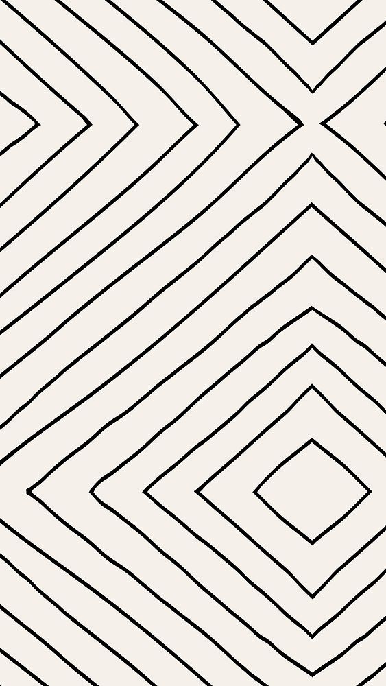 Striped pattern iPhone wallpaper, doodle vector, simple background