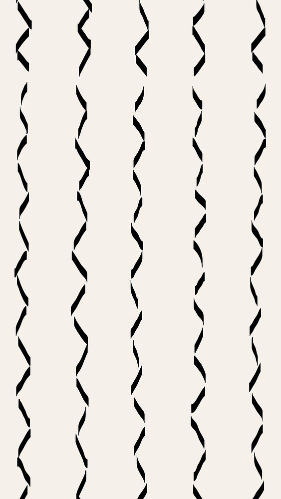 Doodle mobile wallpaper, wavy lined pattern design vector