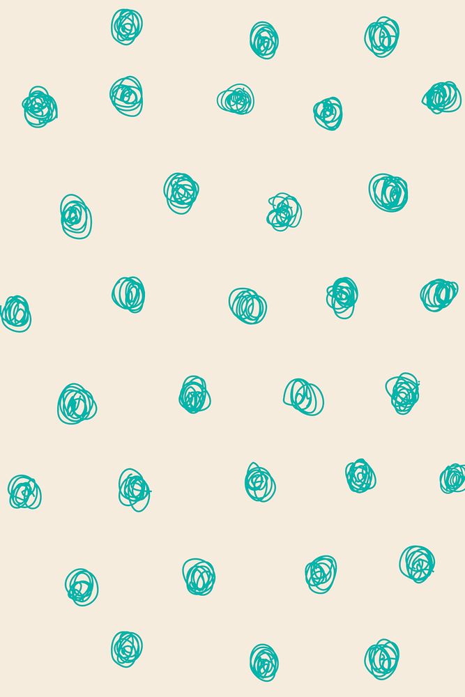 Cute background, green polka dot pattern design vector