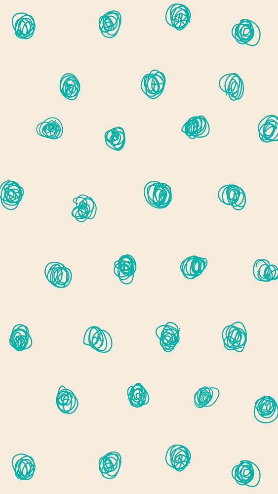 Cute iPhone wallpaper, green polka dot pattern design