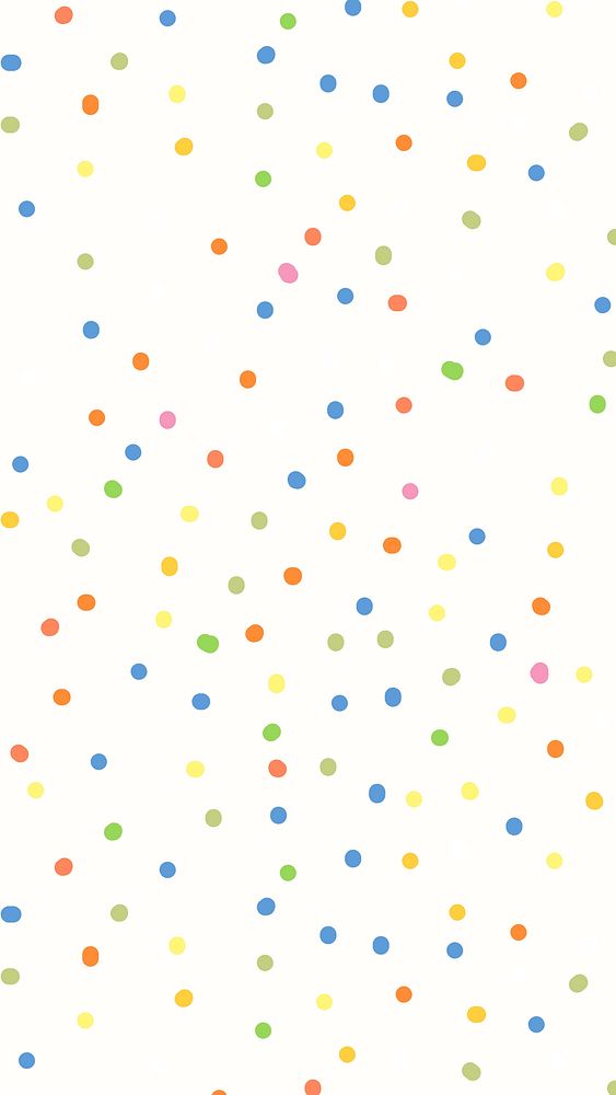 Polka dot pattern iPhone wallpaper, simple background vector