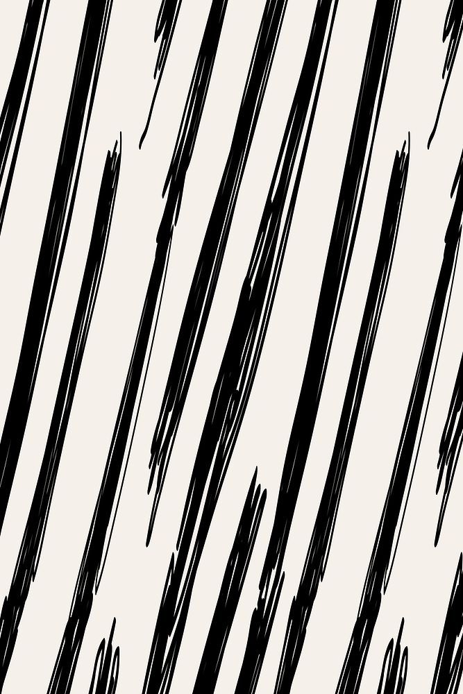 Doodle background, black brush pattern design vector