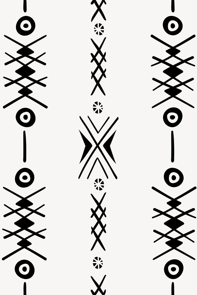 Pattern background, tribal aztec design, black and white geometric style